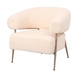 Fauteuil Zola – Plush Crème | Velvet 86x74x78 cm