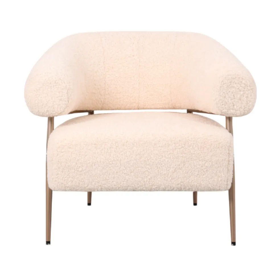Fauteuil Zola – Plush Crème | Velvet 86x74x78 cm