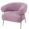 Fauteuil Zola – Plush Lila/Rose | Velvet 86x74x78 cm