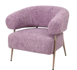 Fauteuil Zola – Plush Lila/Rose | Velvet 86x74x78 cm