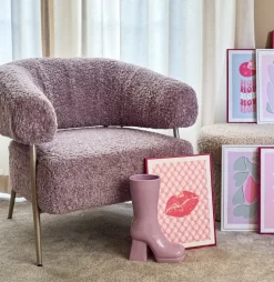Fauteuil Zola – Plush Lila/Rose | Velvet 86x74x78 cm