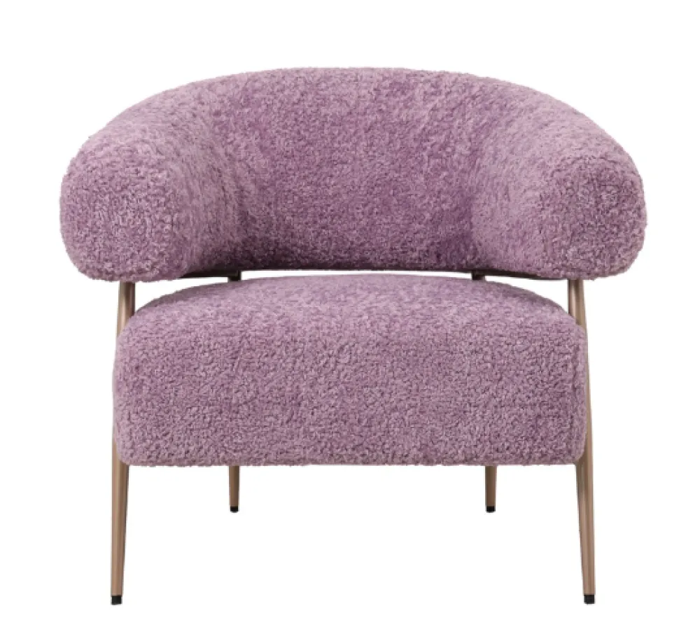 Fauteuil Zola – Plush Lila/Rose | Velvet 86x74x78 cm