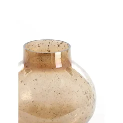 Glazen Amber Vaas ‘Dusit’ – Ø26x30 cm | Light & Living | Chique-Living