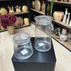 Glazen Pot Met Waxinehouder | In 2 maten | Chique-Living