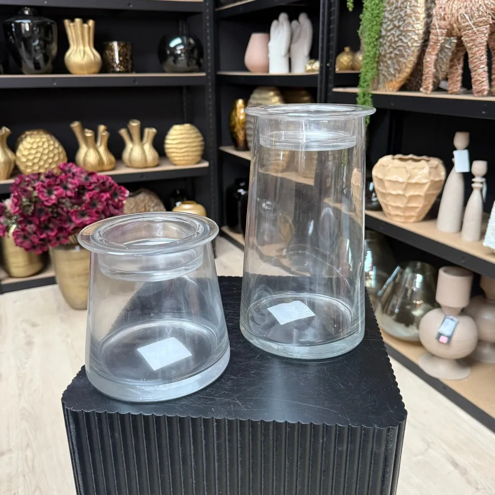 Glazen Pot Met Waxinehouder | In 2 maten | Chique-Living