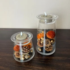 Glazen Pot Met Waxinehouder | In 2 maten | Chique-Living
