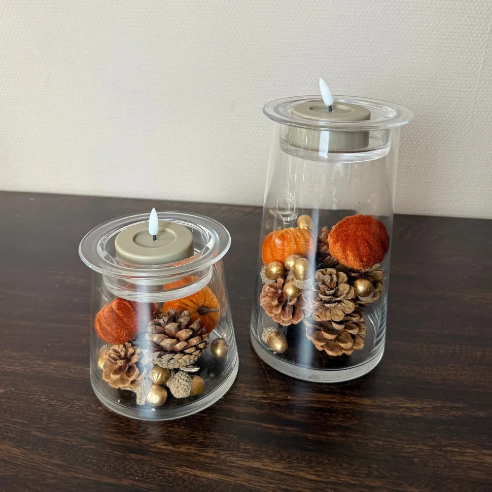 Glazen Pot Met Waxinehouder | In 2 maten | Chique-Living