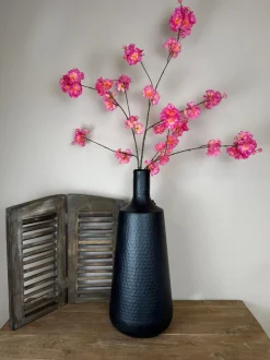 Grote Zwarte Vaas Aluminium | Colmore 24x61cm | Chique Living