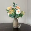 Houten Pot Inclusief Zijden Bloemen Boeket | Chique-Living