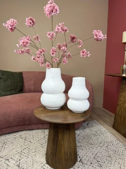 Ivory Japandi Vaas – Robuuste Aardewerk Vaas in Unieke Vorm | 2 maten