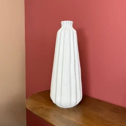 Ivory Japandi Vaas Hoog Smal – 51cm Aardewerk Vaas | Minimalistisch Design