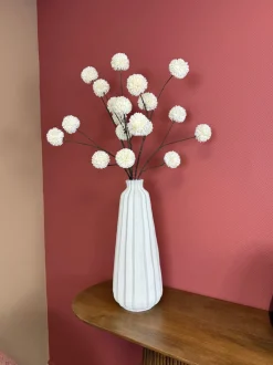 Ivory Japandi Vaas Hoog Smal – 51cm Aardewerk Vaas | Minimalistisch Design