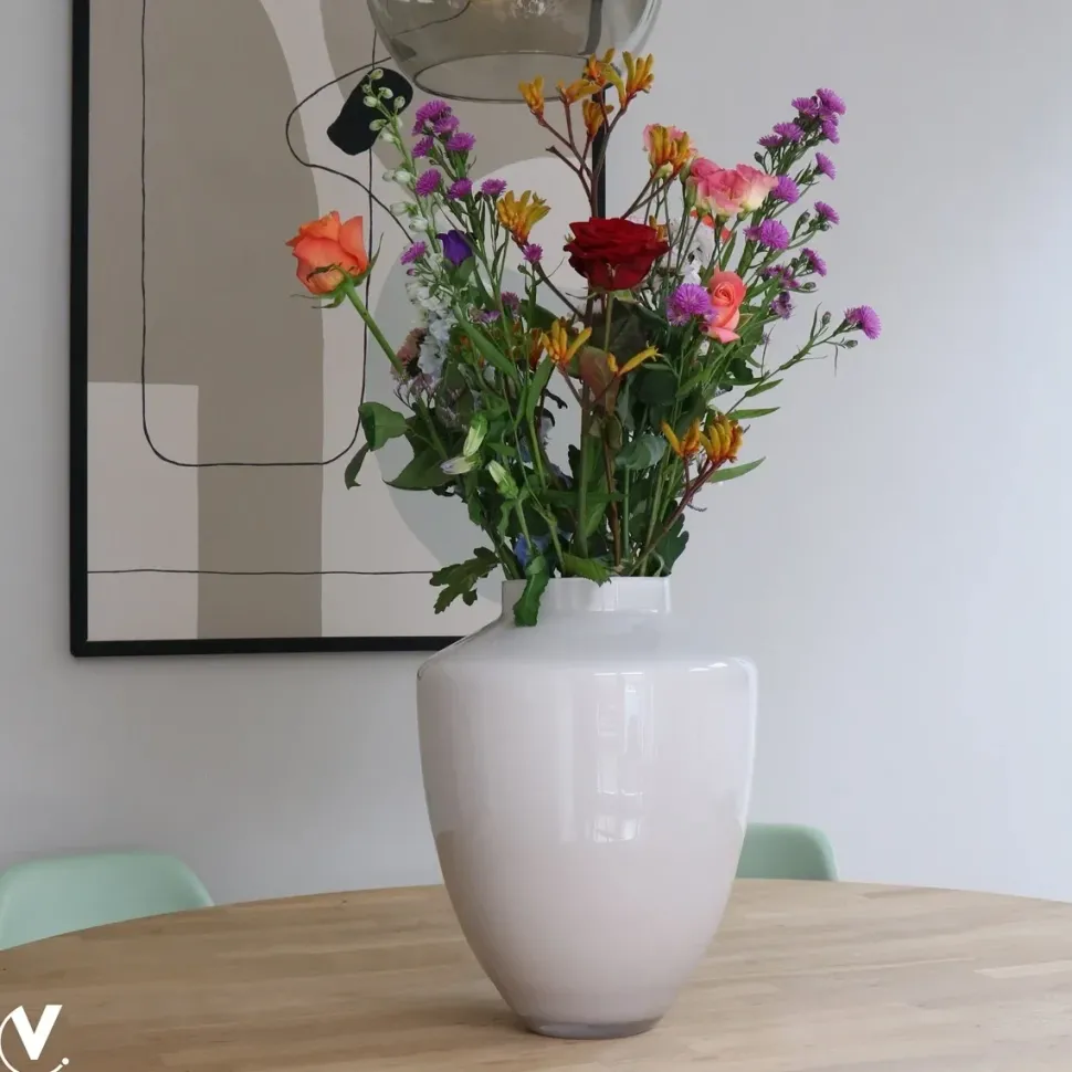 Ivory Shine Vaas ‘Tugela’ – Moderne Design Vaas 24,5x29 cm | Vase The World