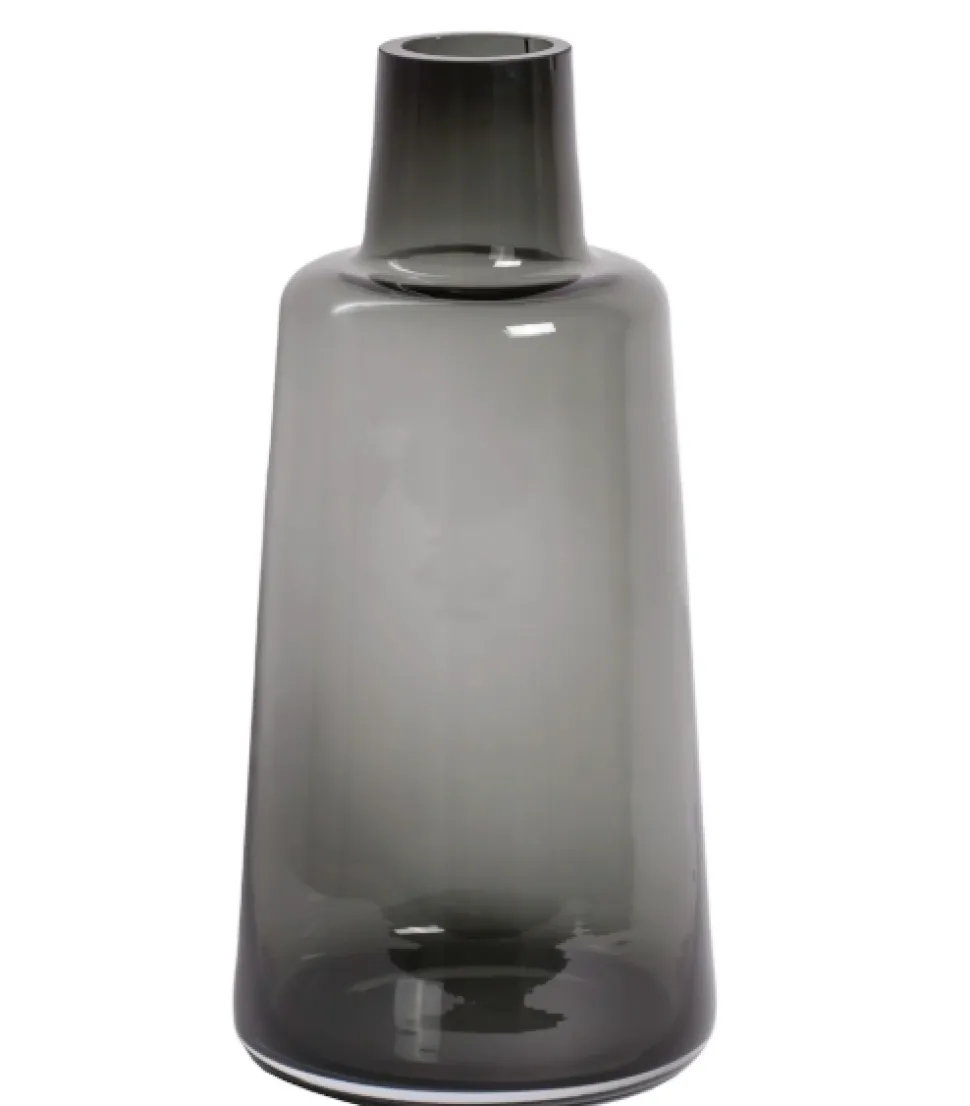 Jana Vaas Smoke Grey – Ø19xH40 cm | Langwerpig glazen design