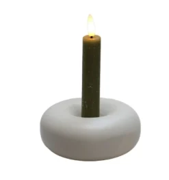 Kandelaar 'Batavo' | Vase The World | Ivory | Ø13 x H3 cm | Chique-Living
