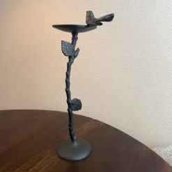 Kandelaar Zwart ‘Vogel’ | 40cm | Chique-Living
