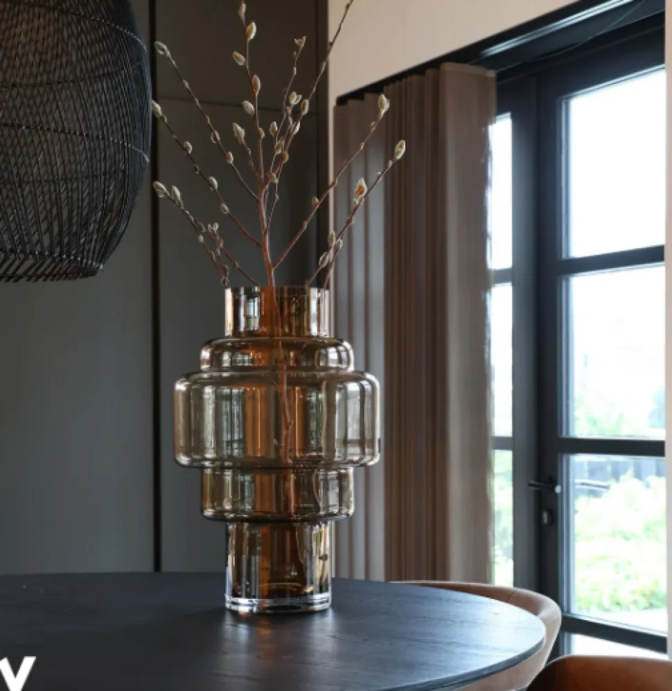 Kasai Vaas Smoke Brown – Vase The World | Glazen vaas in 2 maten