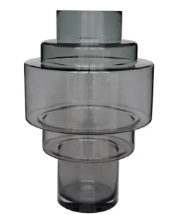 Kasai Vaas Smoke Grey – Vase The World | Glazen design in 2 maten