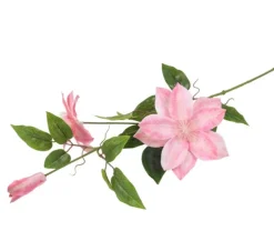 Kunstbloem Clematis Roze – Real Touch | 85 cm Hoog
