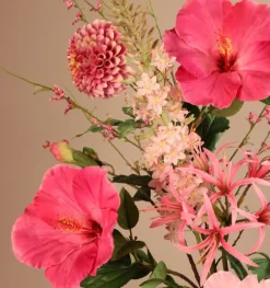 Kunstbloem Hibiscus XL Roze – 102 cm Hoog | Realistische kunstbloemen
