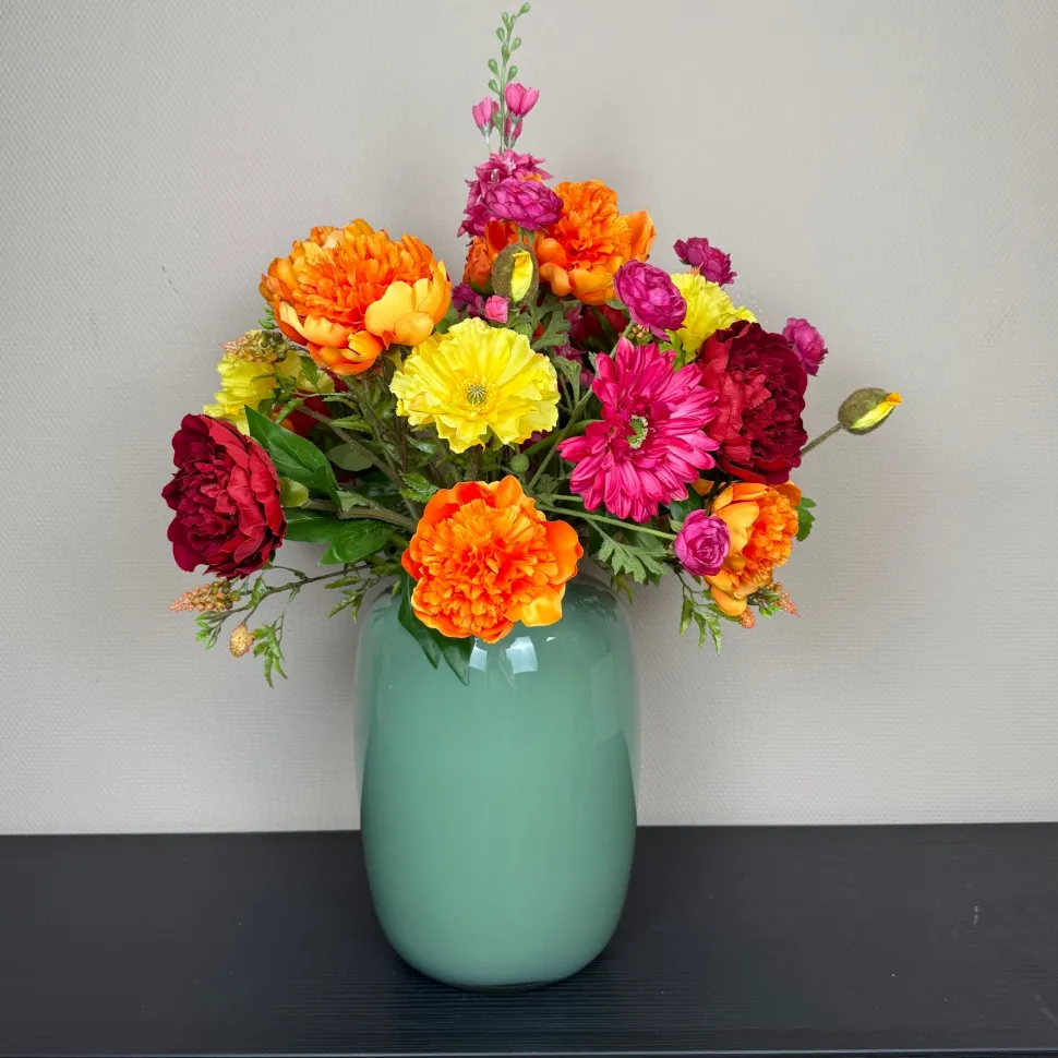 Kunstbloemen Boeket ‘Sunny Vibe’ – Met of Zonder Vaas | Chique-Living
