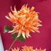 Kunstbloemen Chrysant Peachy Orange 59cm – Realistische Zijdebloem