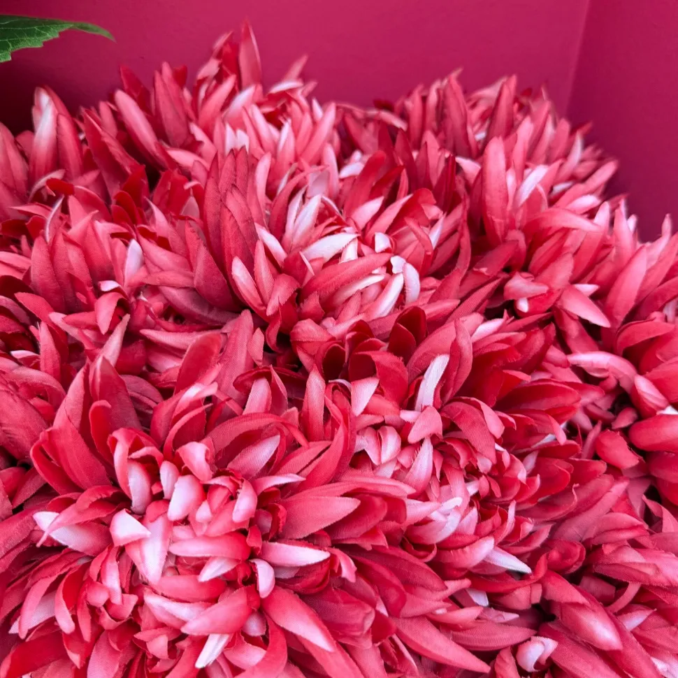 Kunstbloemen Chrysant Warm Pink 75cm – Zijdebloem voor Vaas of Boeket