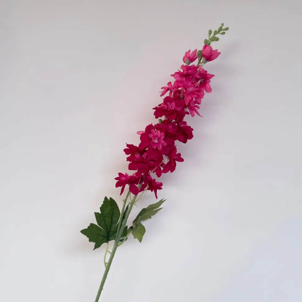 Kunstbloemen Delphinium Donkerroze 79cm – Tropische Hoogtebloem