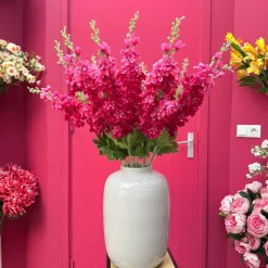 Kunstbloemen Delphinium Donkerroze 79cm – Tropische Hoogtebloem