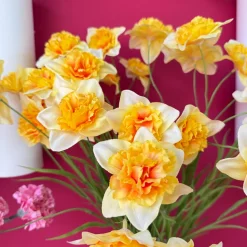 Kunstbloemen Narcis Geel 69cm – Vrolijke Lente Bloem