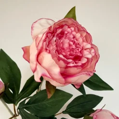Kunstbloemen Pioenroos Roze 69cm – Romantische, Volle Bloem
