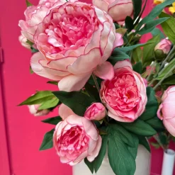 Kunstbloemen Pioenroos Roze 69cm – Romantische, Volle Bloem