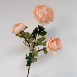 Kunstbloemen Ranonkel Peach x3 59cm – Tak met 3 Bloemen