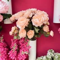 Kunstbloemen Ranonkel Peach x3 59cm – Tak met 3 Bloemen