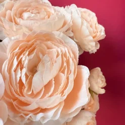 Kunstbloemen Ranonkel Peach x3 59cm – Tak met 3 Bloemen