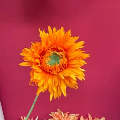 Kunstbloemen Spider Gerbera Oranje 46cm – 1 Bloem per Tak