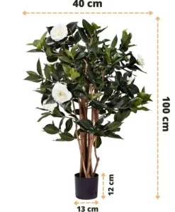 Kunstplant Camellia Japonica 100cm – Elegantie in Bloei