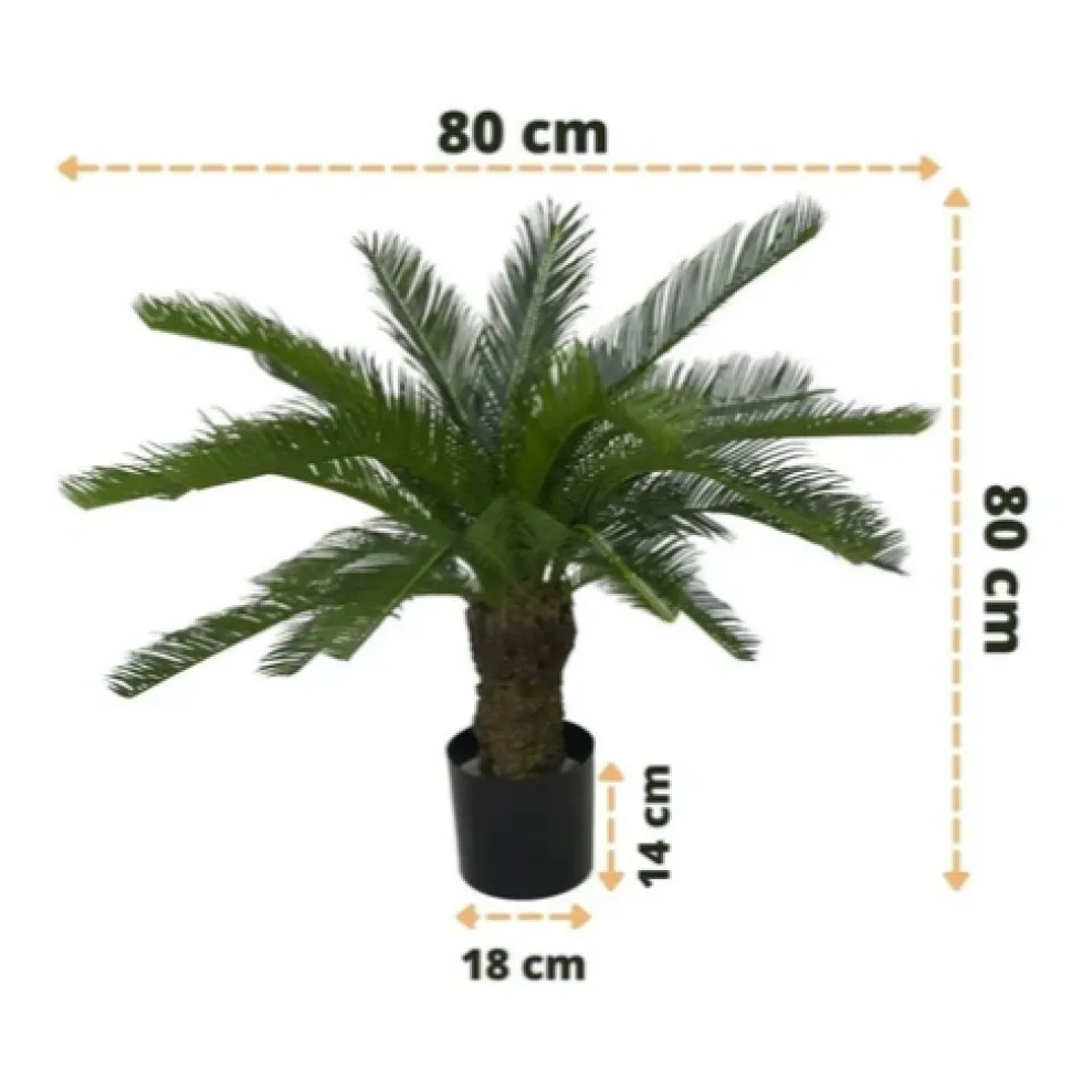 Kunstplant Cycaspalm 80cm – Compact & Tropisch Stijlvol