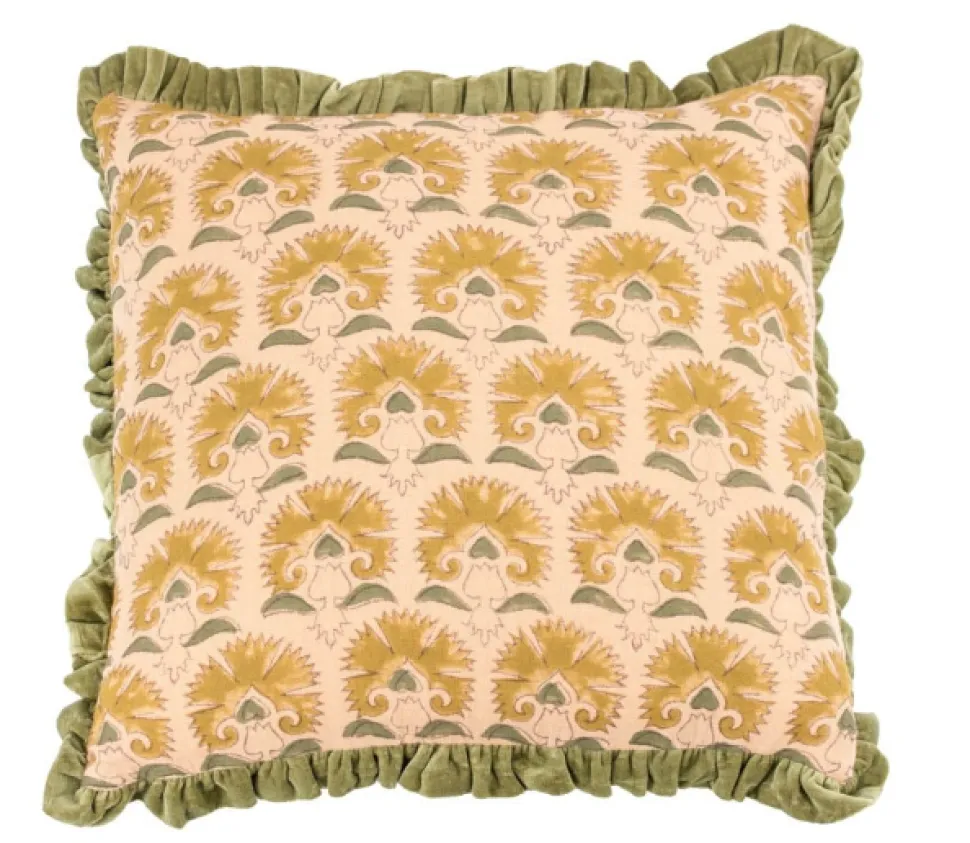 Kussen ‘Batik met Roezels’ Rose kopen | Luxe Sierkussen 45x45cm met Batikprint | Chique Living