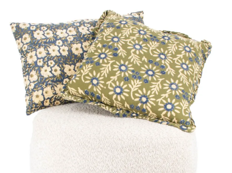 Kussen ‘Floral’ Smaragd kopen | Luxe Sierkussen 40x60cm met Bloemmotief | Chique Living