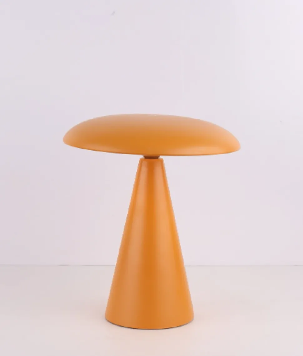 LED Bureaulamp ‘Mushie’ Mat Oker kopen | Draadloze Tafellamp op Accu met Kleurstanden | Chique Living
