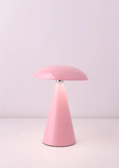 LED Bureaulamp ‘Mushie’ Roze kopen | Draadloze Tafellamp op Accu met Kleurstanden | Chique Living
