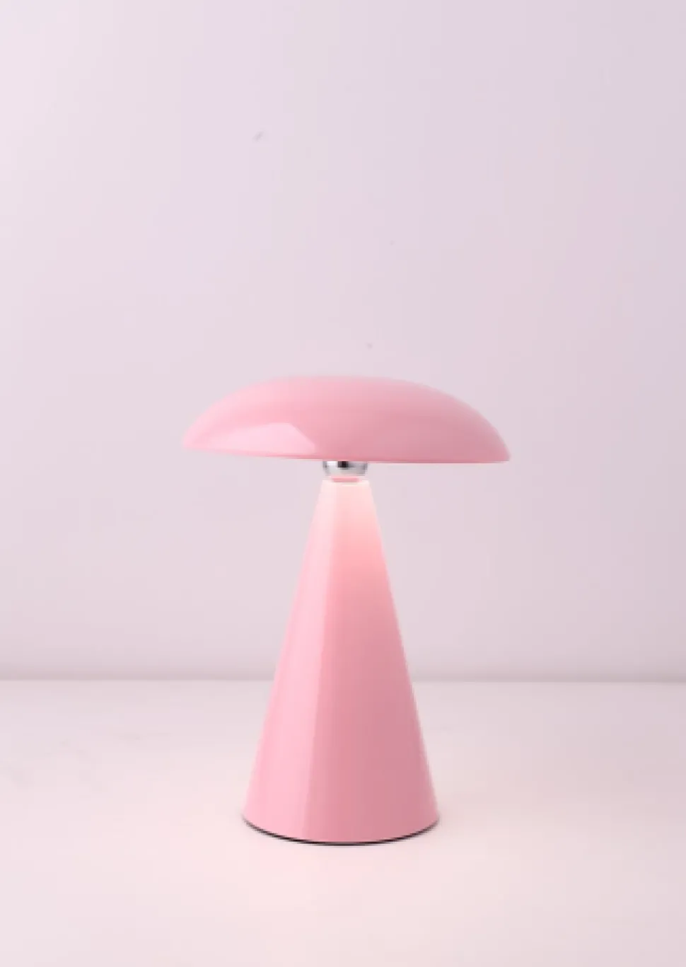 LED Bureaulamp ‘Mushie’ Roze kopen | Draadloze Tafellamp op Accu met Kleurstanden | Chique Living