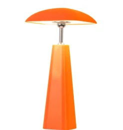 LED Tafellamp 'Piazza' Op Accu | Oranje | 16,5x16,5x36cm | Chique-Living
