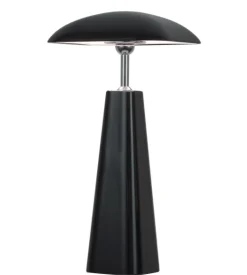 LED Tafellamp 'Piazza' Op Accu | Zwart | 16,5x16,5x36cm | Chique-Living