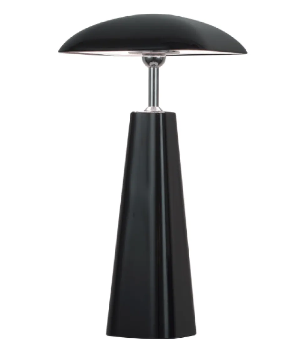 LED Tafellamp 'Piazza' Op Accu | Zwart | 16,5x16,5x36cm | Chique-Living