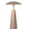 LED Tafellamp 'Piazza' Op Accu | Taupe | 16,5x16,5x36cm | Chique-Living