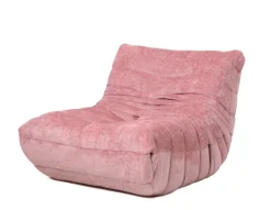 Lounge Fauteuil Romy Roze – Comfortabele Loungefauteuil in Zachte Stof