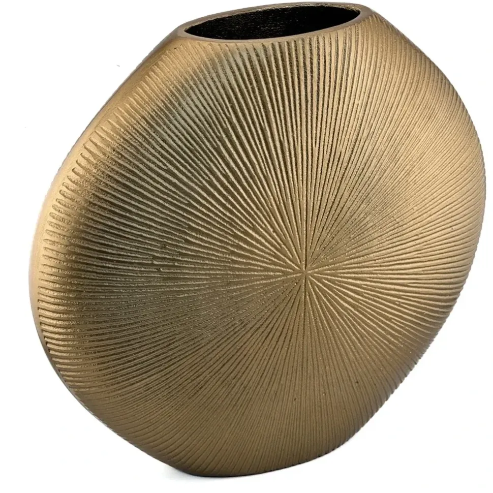Luxury Vaas 'Maaike' | Aluminium | Goud | Verkrijgbaar in 2 maten | Chique-Living
