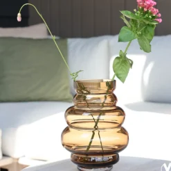 Maputo Vaas Smoke Brown – Vase The World | Glazen designvaas in 2 maten